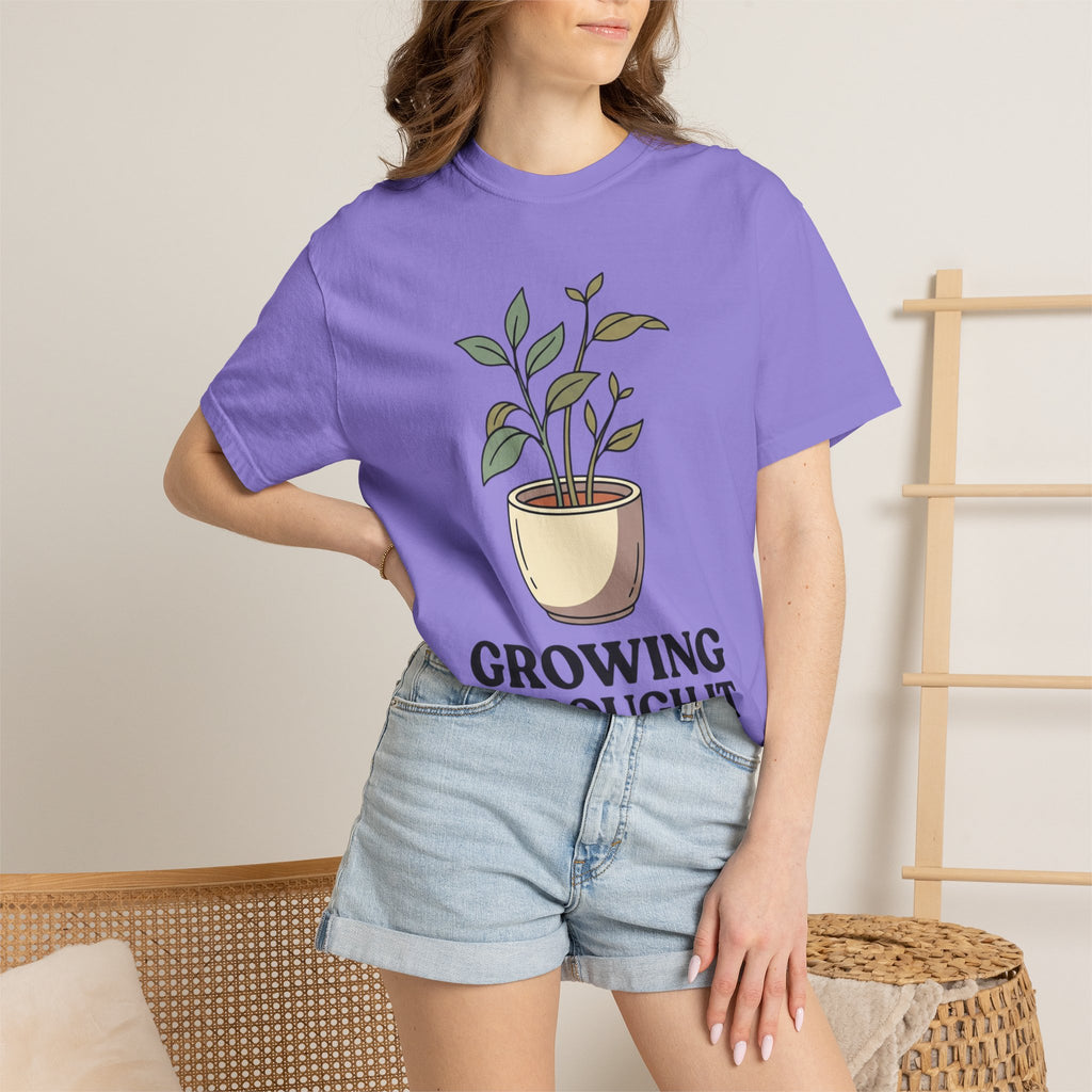 Growing Through It Plant Tee — Self Growth Graphic T-Shirt