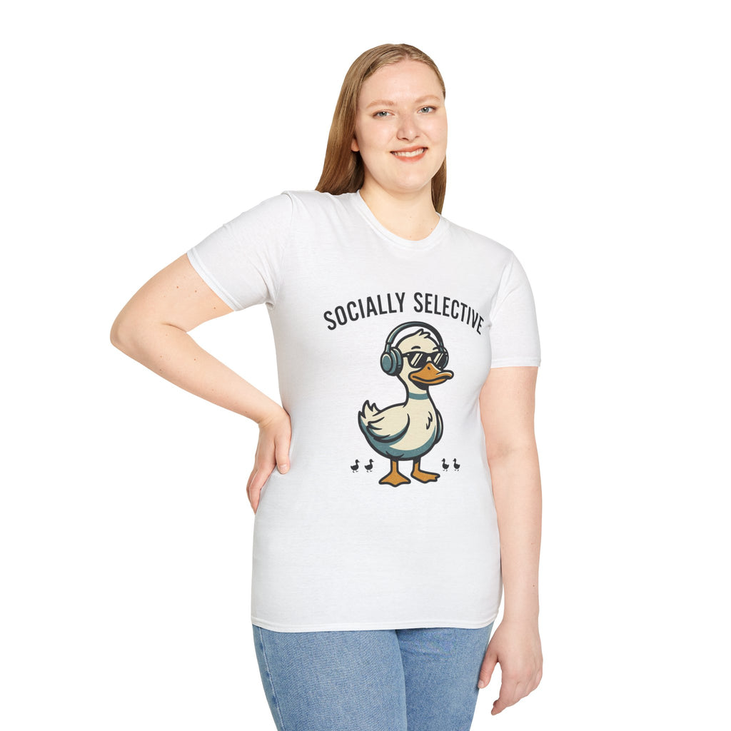 Socially Selective Duck T-Shirt — Funny Introvert Graphic Tee