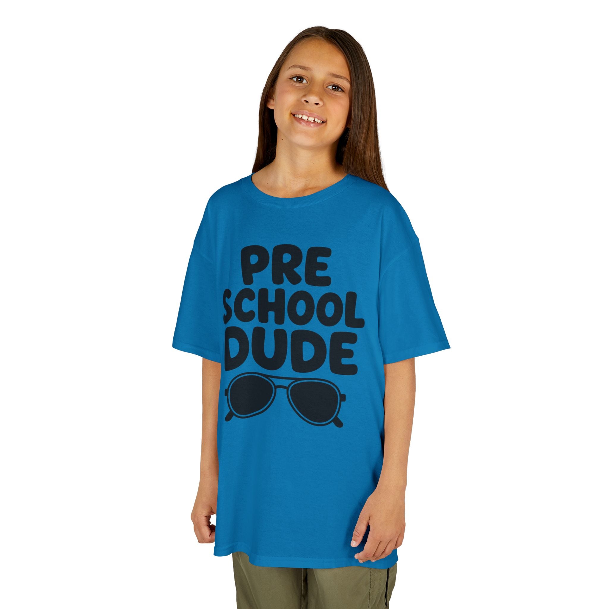 Preschool Dude Kids T‑Shirt — 'Preschool Dude' Sunglasses Graphic Tee for Boys
