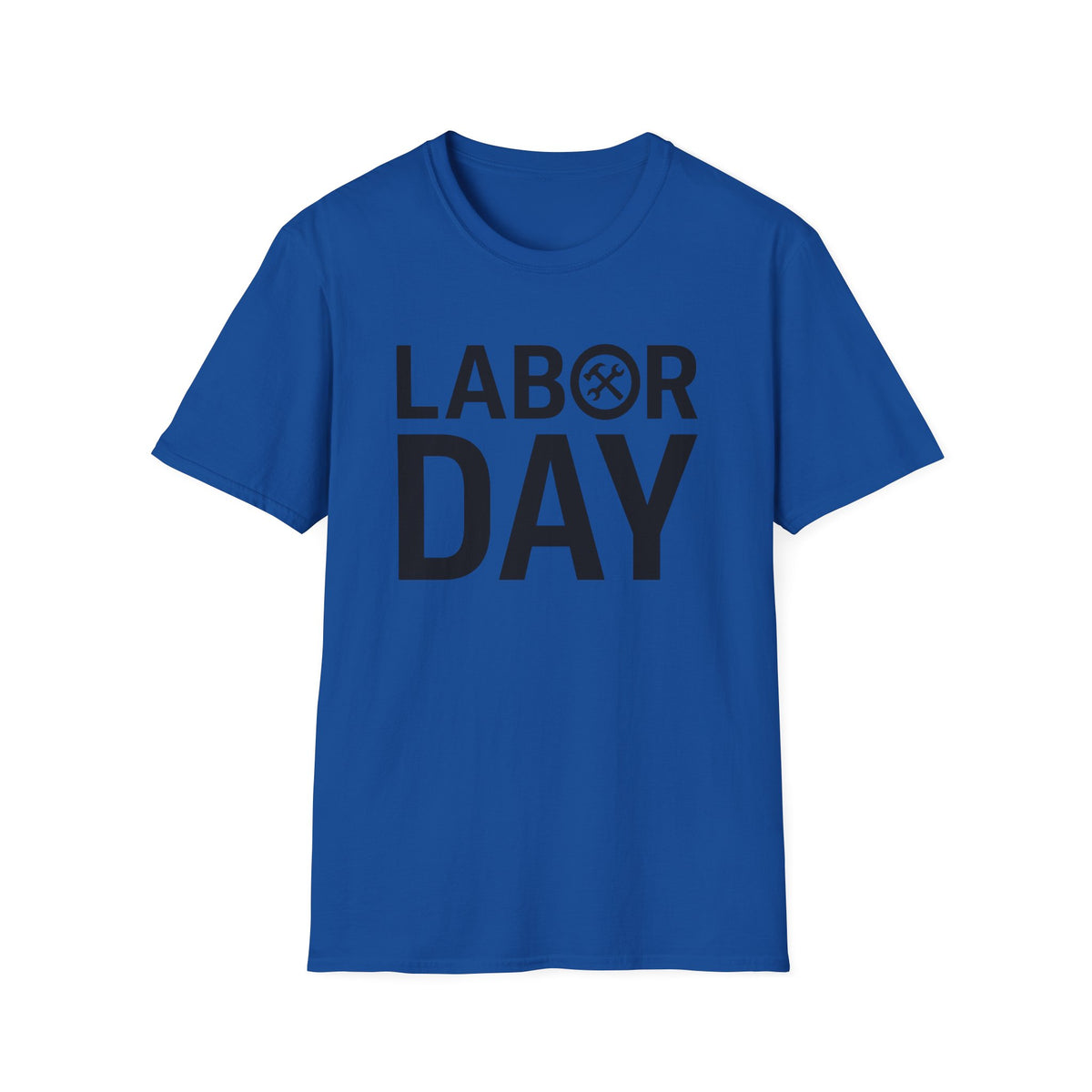 Labor Day Tools Graphic T-Shirt — Bold 'Labor Day' Text with Wrench & Hammer