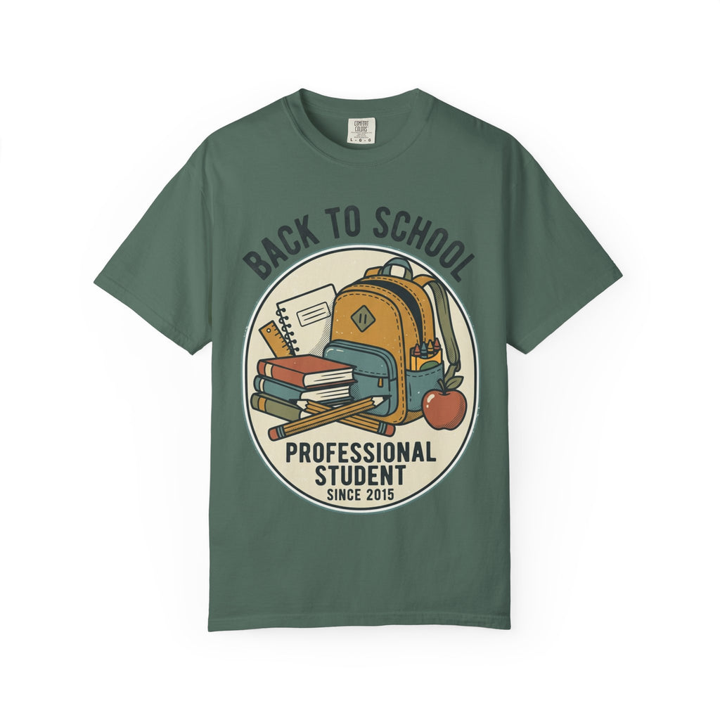 Back to School 'Professional Student' T-Shirt — Backpack & Books Graphic