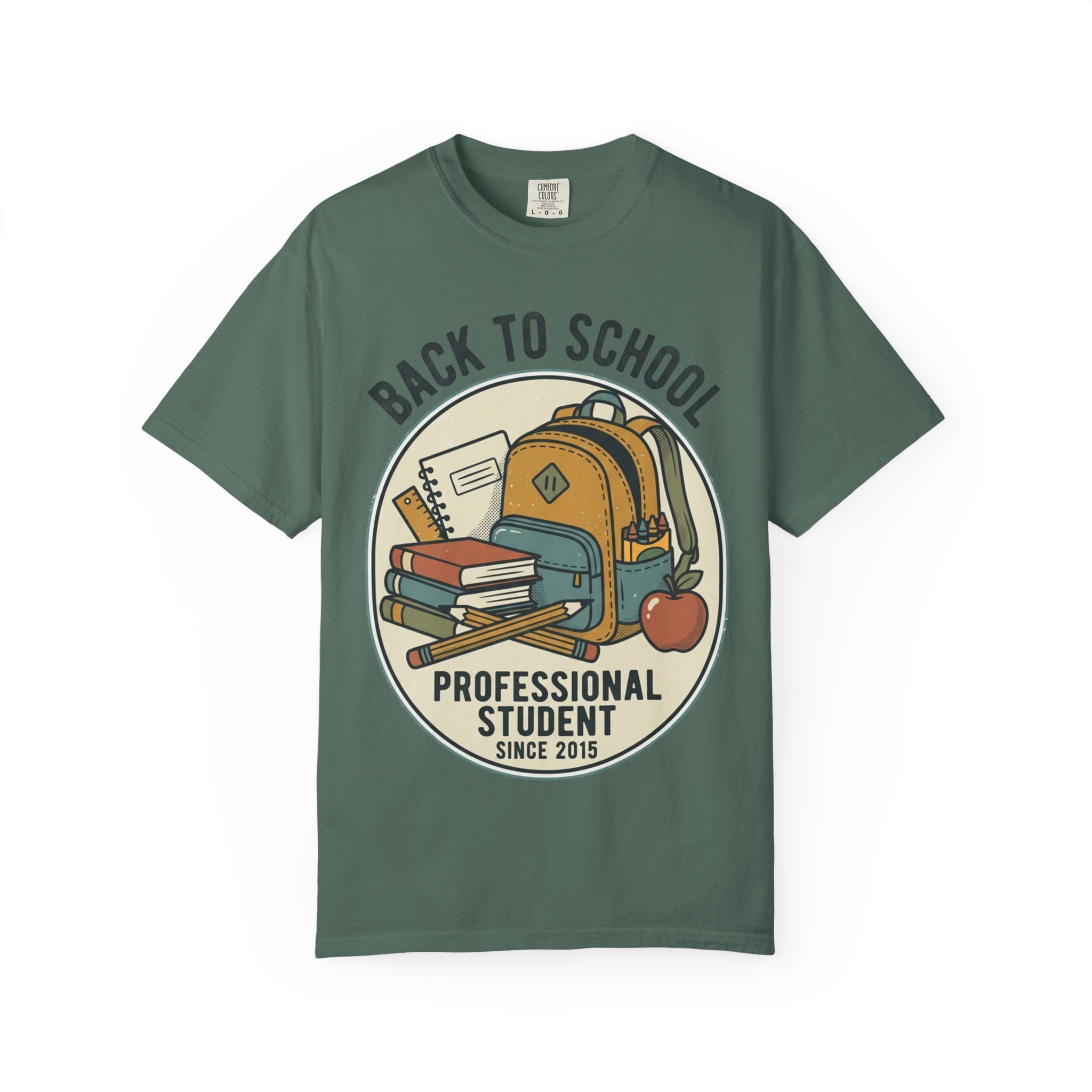 Back to School 'Professional Student' T-Shirt — Backpack & Books Graphic