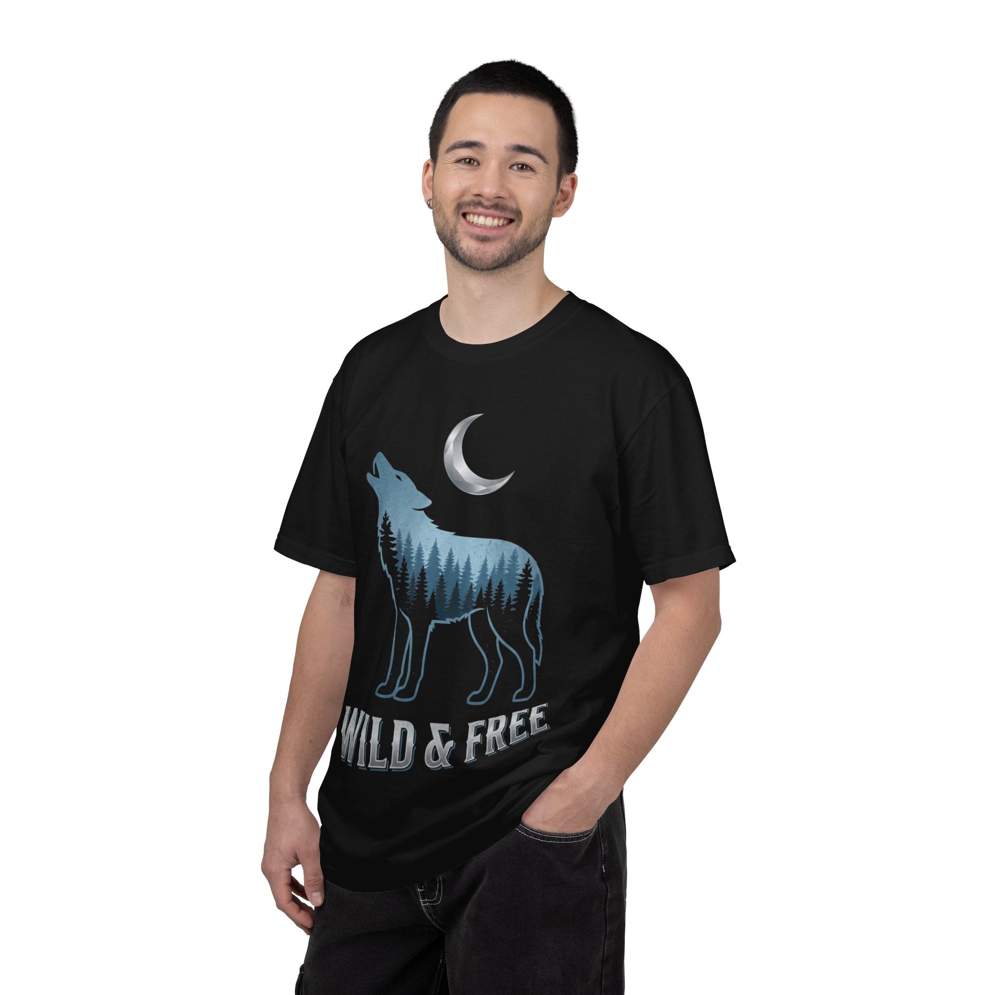 Wild & Free Wolf T-Shirt — Moonlit Woodland Graphic Tee