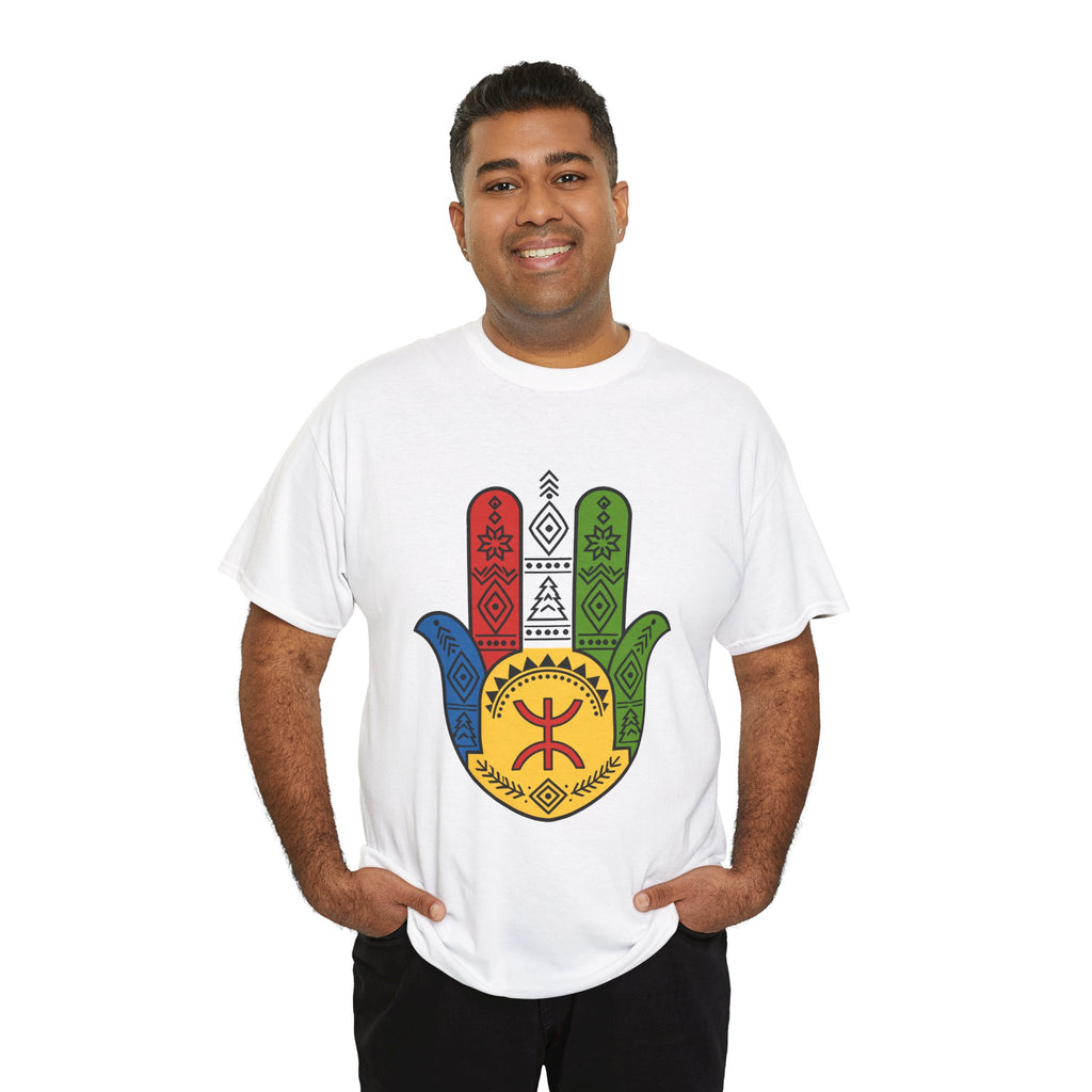 Hamsa Hand T-Shirt — Colorful Ethiopian Symbol Protection Tee