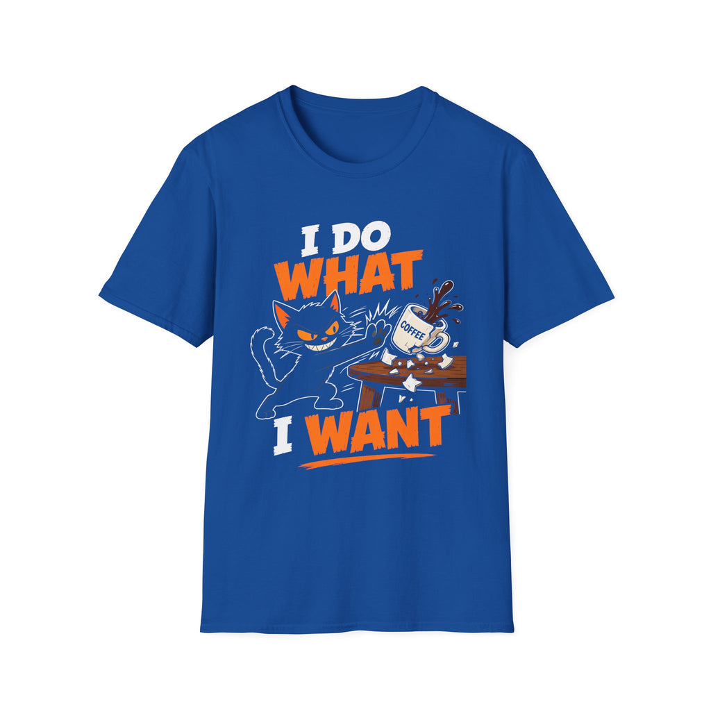I Do What I Want Cat T-Shirt — Funny Coffee Lover Graphic Tee