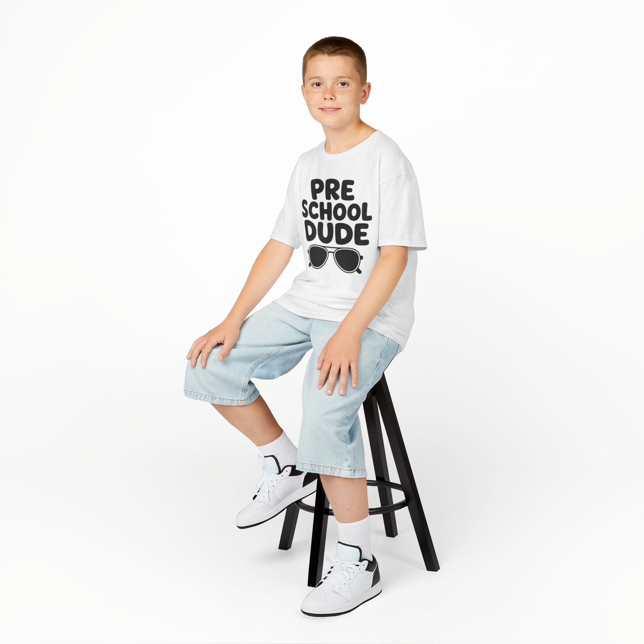 Preschool Dude Kids T‑Shirt — 'Preschool Dude' Sunglasses Graphic Tee for Boys