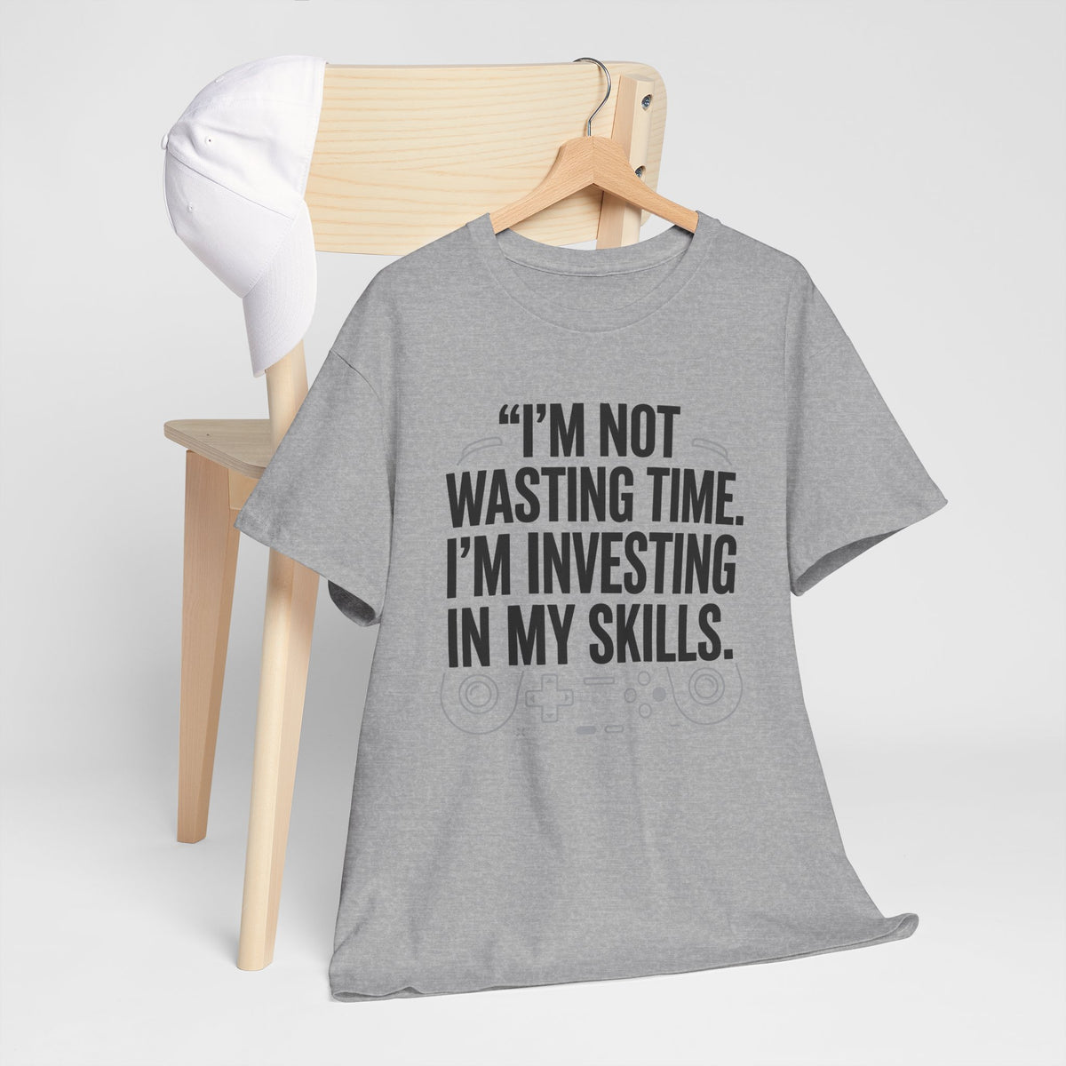 Gaming Tee - "I'm Not Wasting Time, I'm Investing In My Skills" Motivational Gamer T-Shirt
