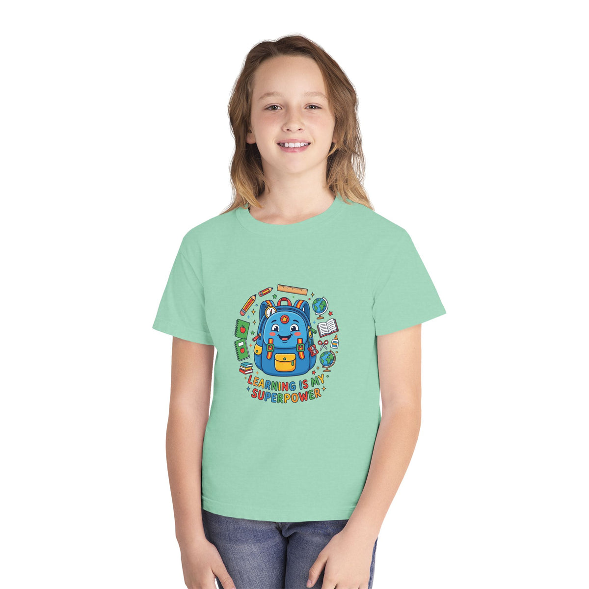 Learning Is My Superpower Kids Tee