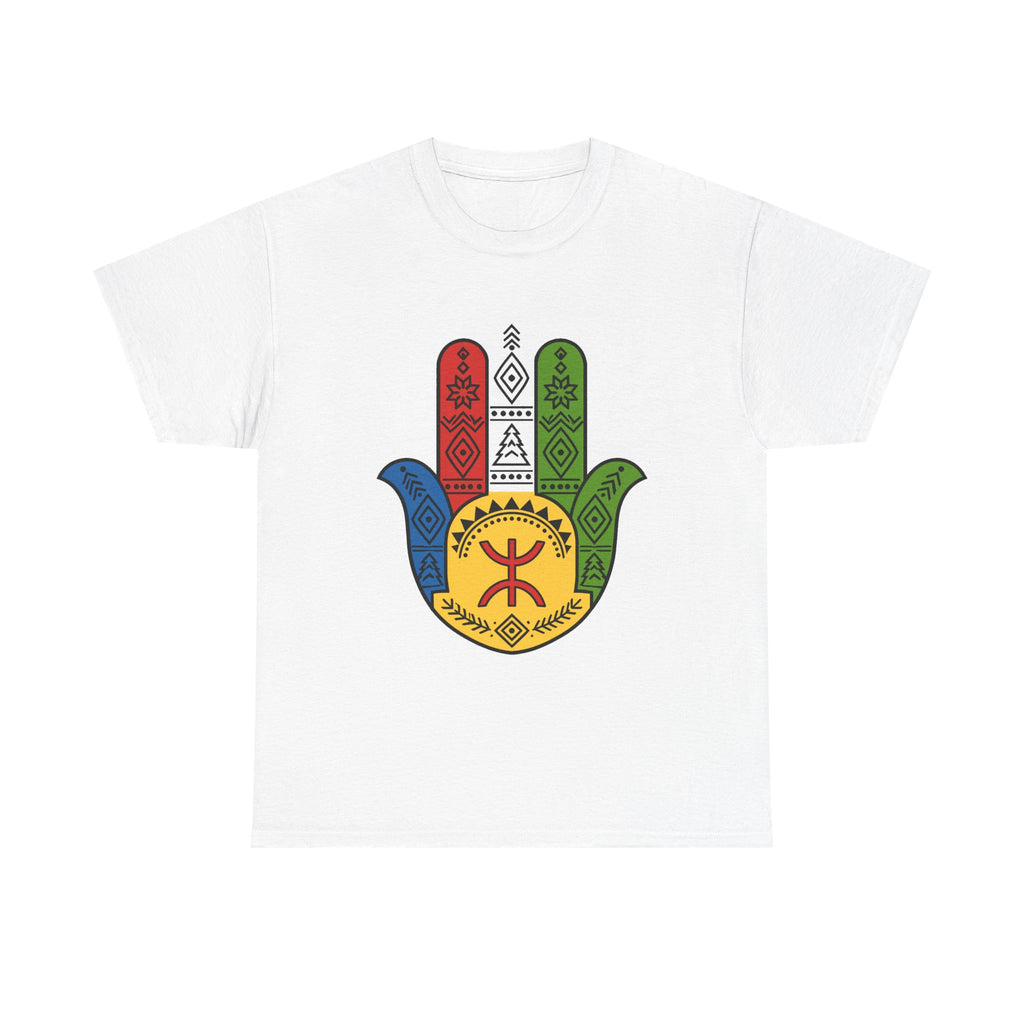 Hamsa Hand T-Shirt — Colorful Ethiopian Symbol Protection Tee