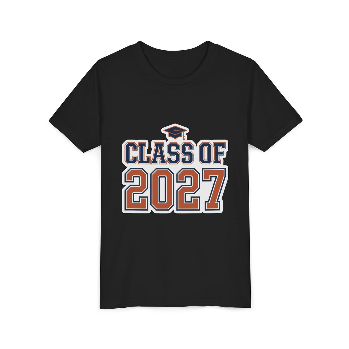 Class of 2027 Graduation Cap Kids Tee