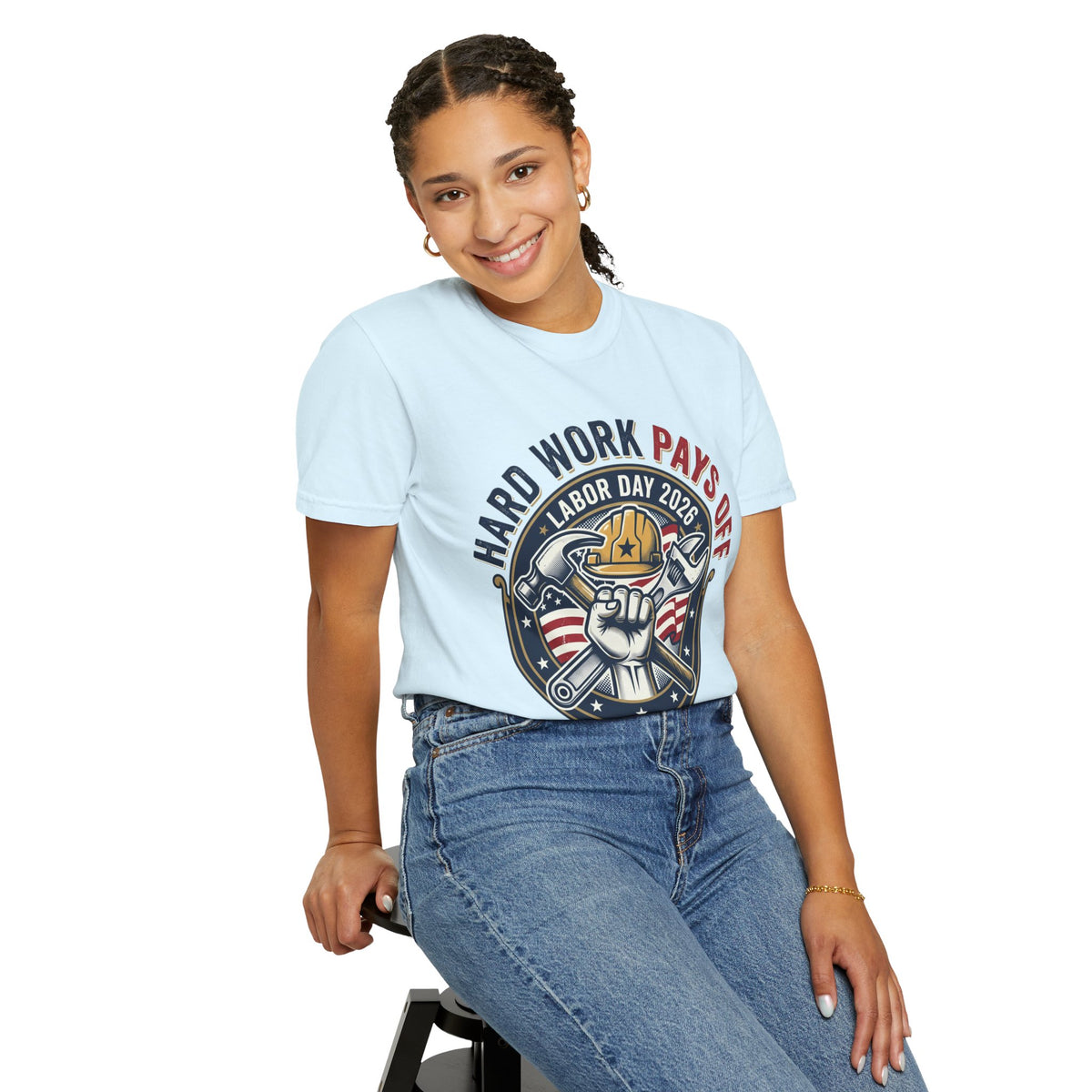 Labor Day 'Hard Work Pays Off' Graphic T-Shirt