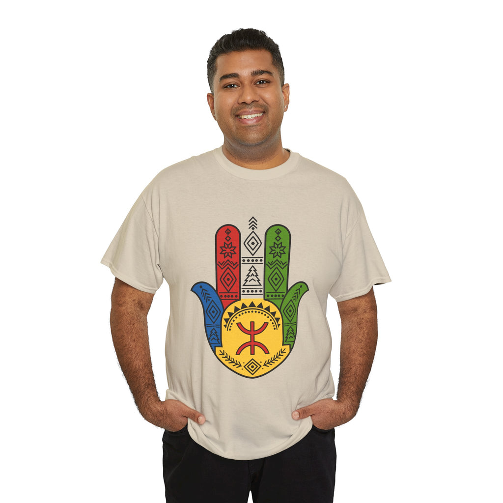 Hamsa Hand T-Shirt — Colorful Ethiopian Symbol Protection Tee