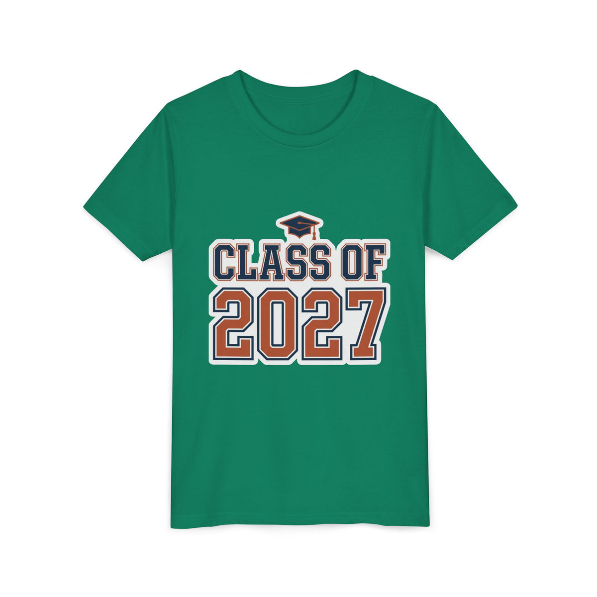 Class of 2027 Graduation Cap Kids Tee