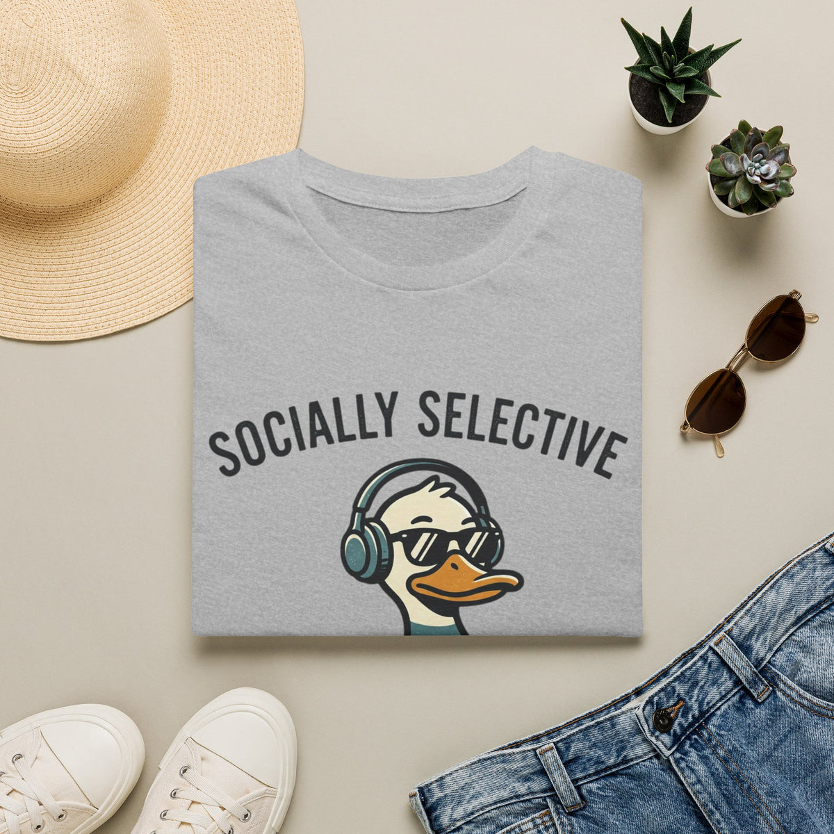 Socially Selective Duck T-Shirt — Funny Introvert Graphic Tee
