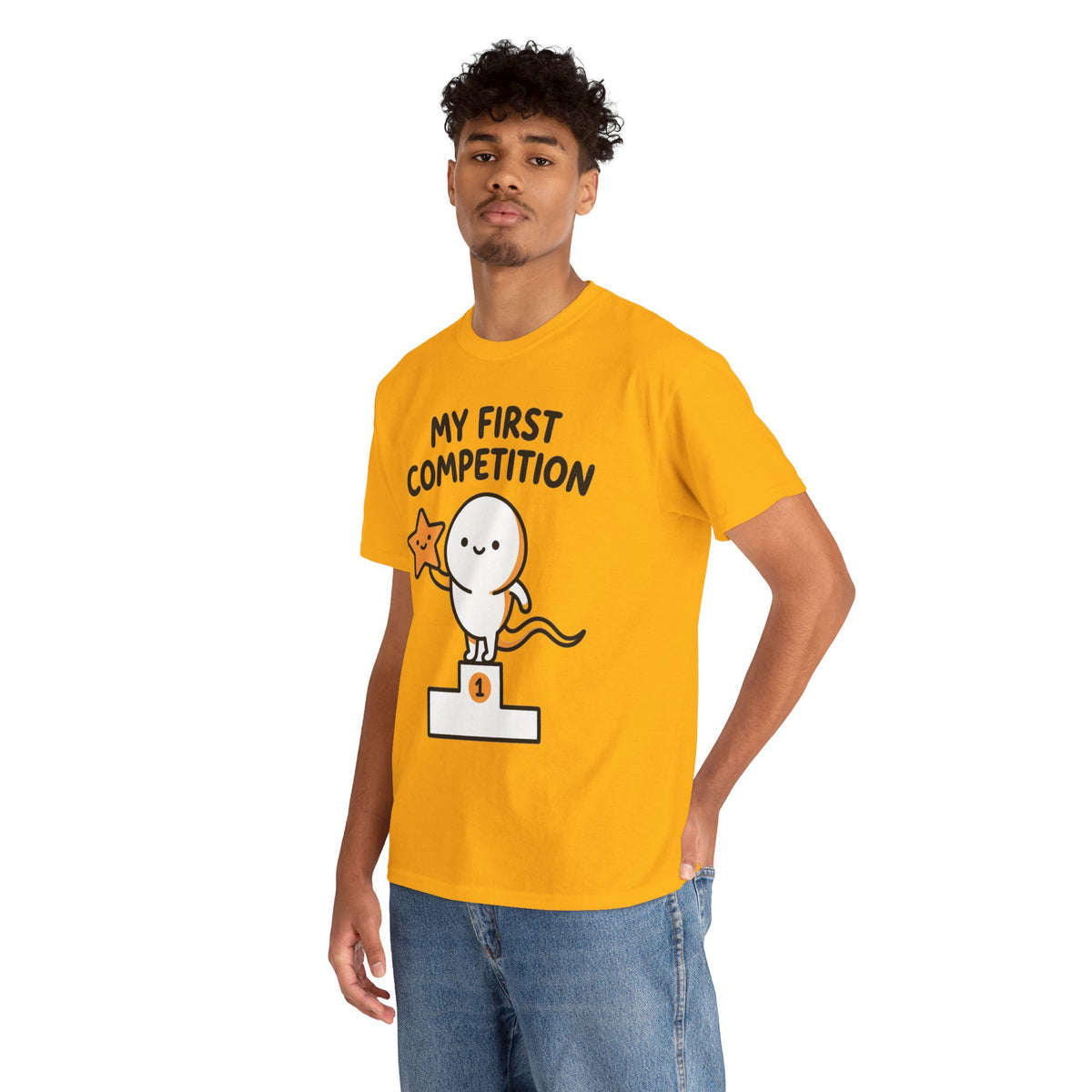My First Competition Kids T‑Shirt – Cute Champ Podium Design