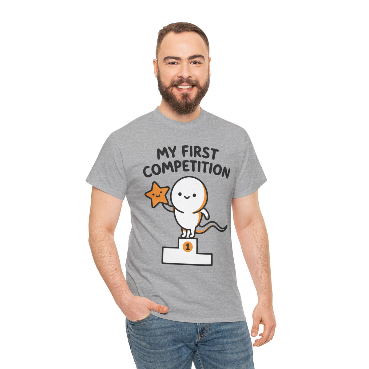 My First Competition Kids T‑Shirt – Cute Champ Podium Design