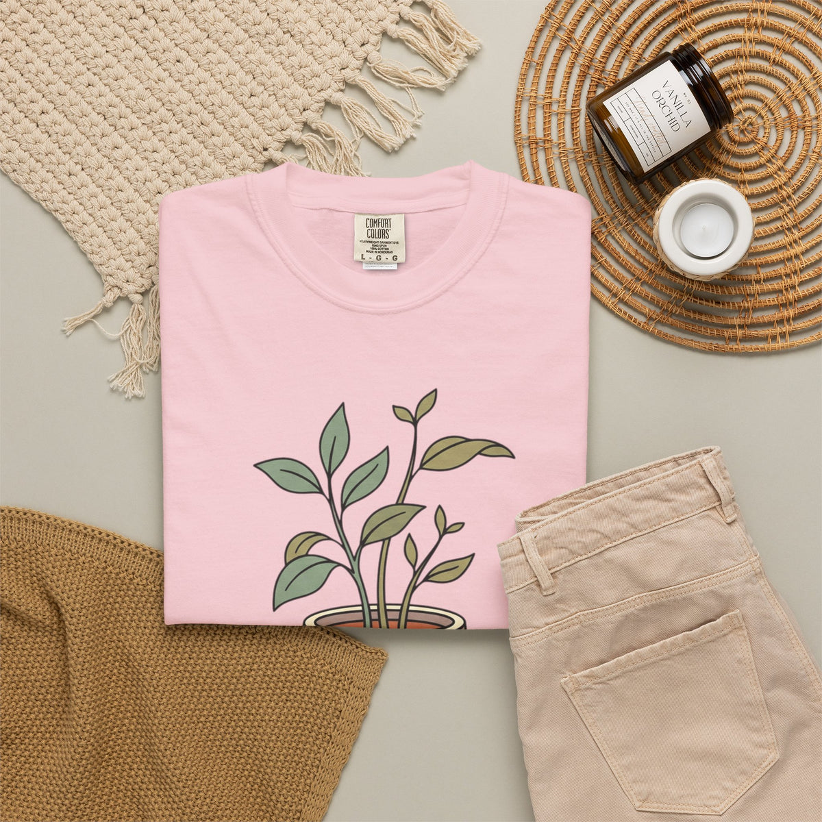 Growing Through It Plant Tee — Self Growth Graphic T-Shirt
