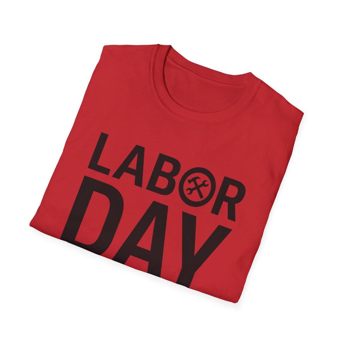 Labor Day Tools Graphic T-Shirt — Bold 'Labor Day' Text with Wrench & Hammer
