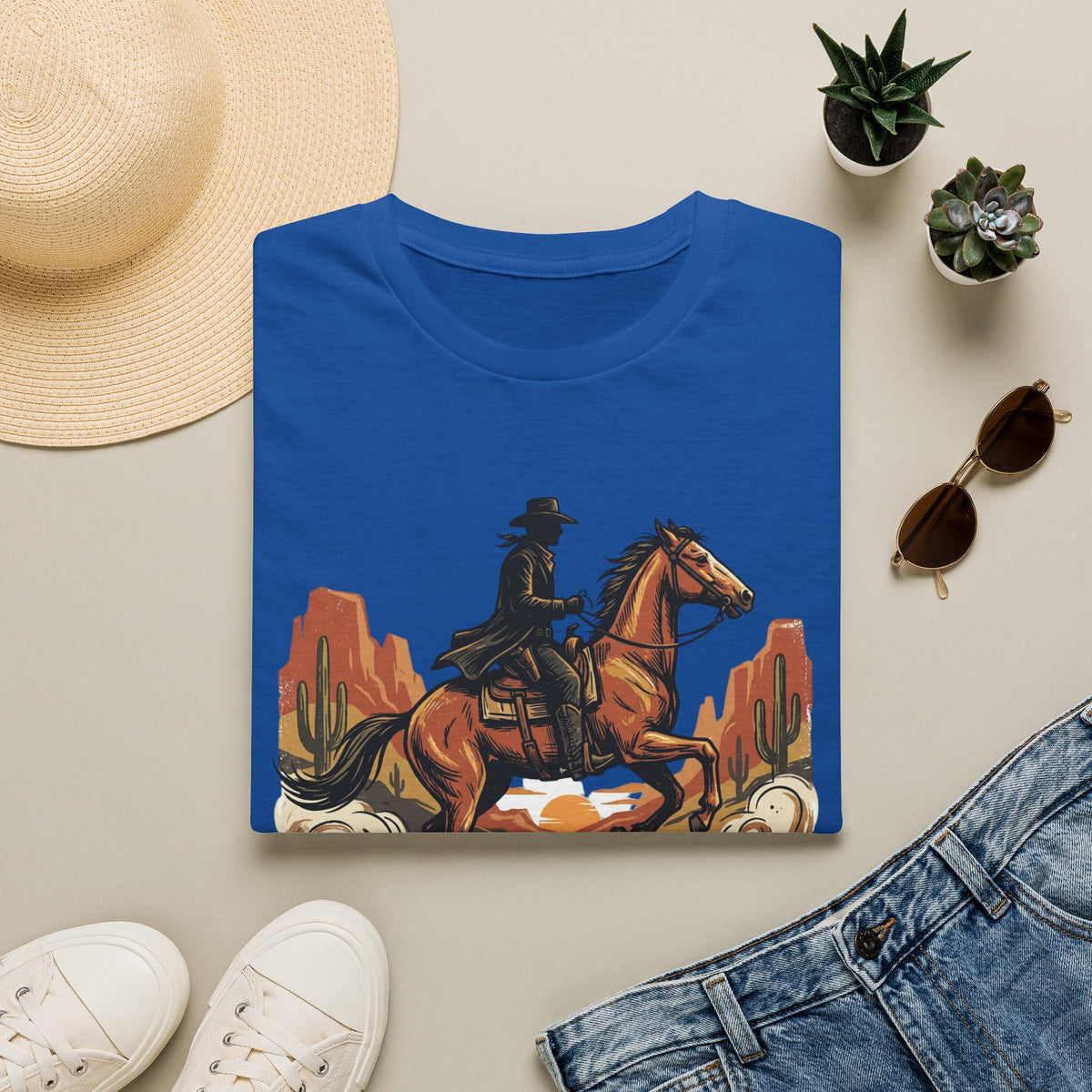 Wild Frontier Cowboy T-Shirt — Western Rider Graphic Tee
