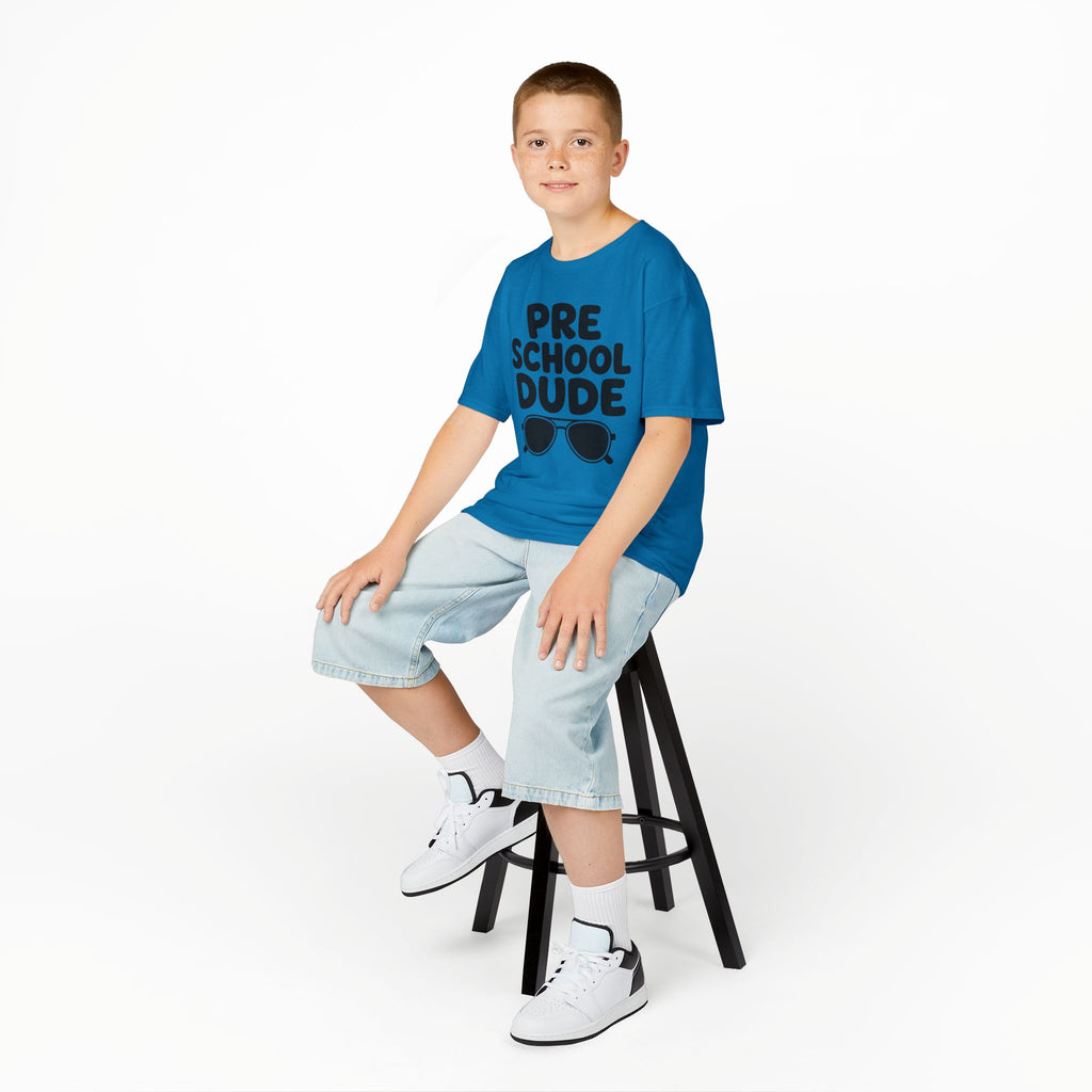 Preschool Dude Kids T‑Shirt — 'Preschool Dude' Sunglasses Graphic Tee for Boys