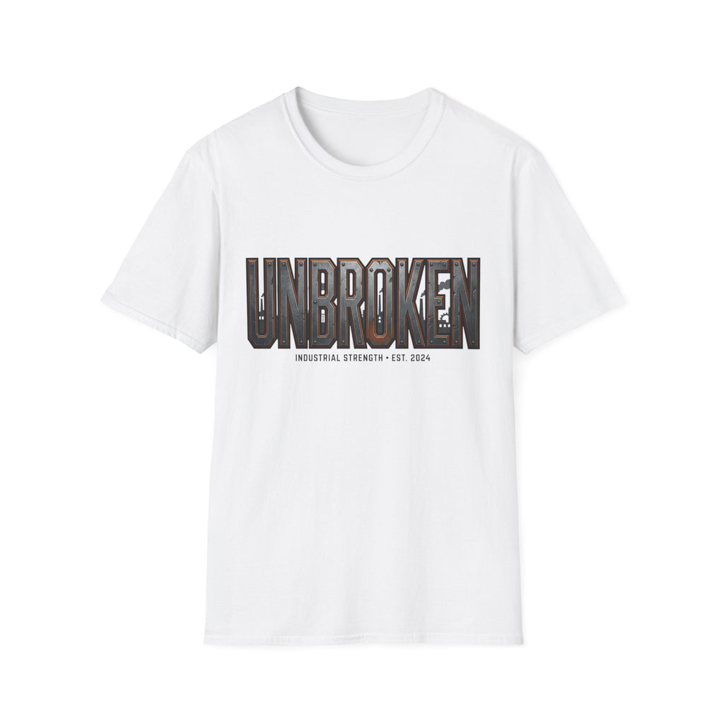 Unbroken Industrial Strength Graphic T‑Shirt — 'UNBROKEN' Bold Chest Design