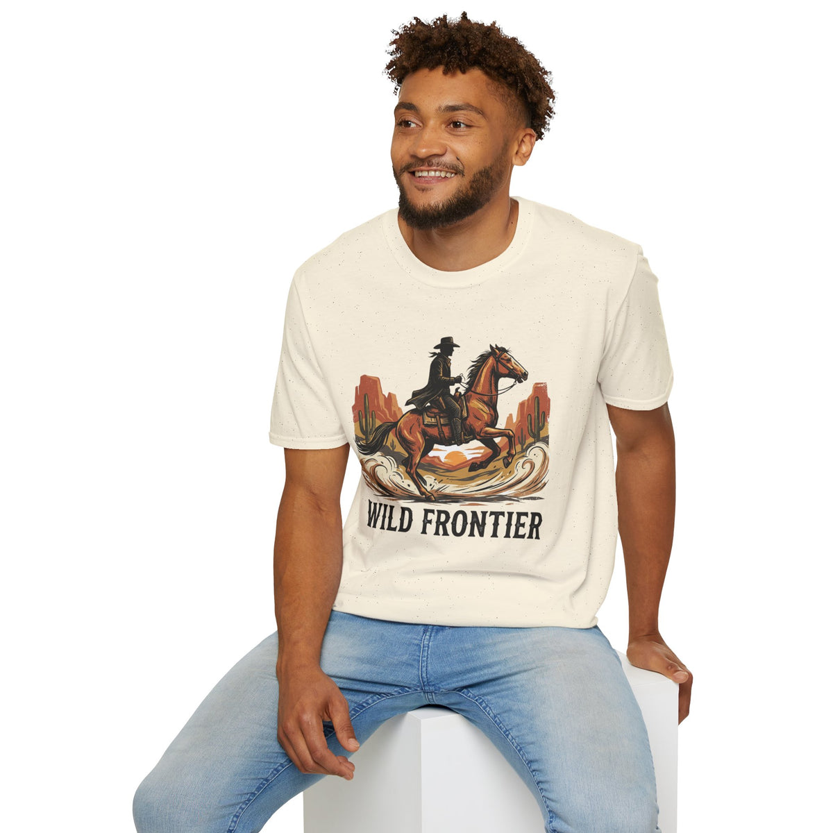 Wild Frontier Cowboy T-Shirt — Western Rider Graphic Tee