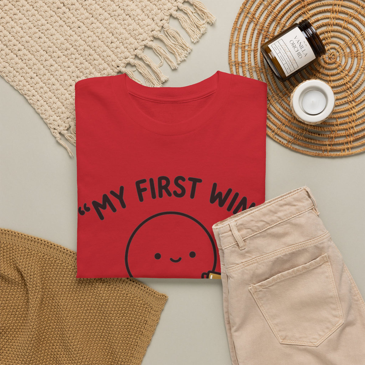 My First Win T-Shirt — Cute Sperm Trophy Graphic Tee