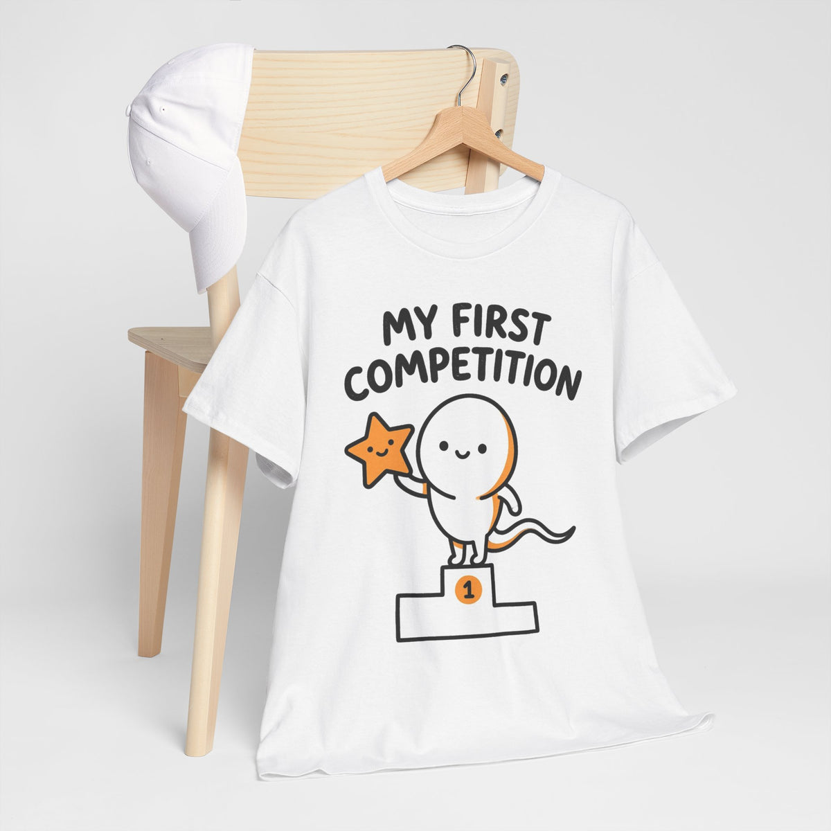 My First Competition Kids T‑Shirt – Cute Champ Podium Design