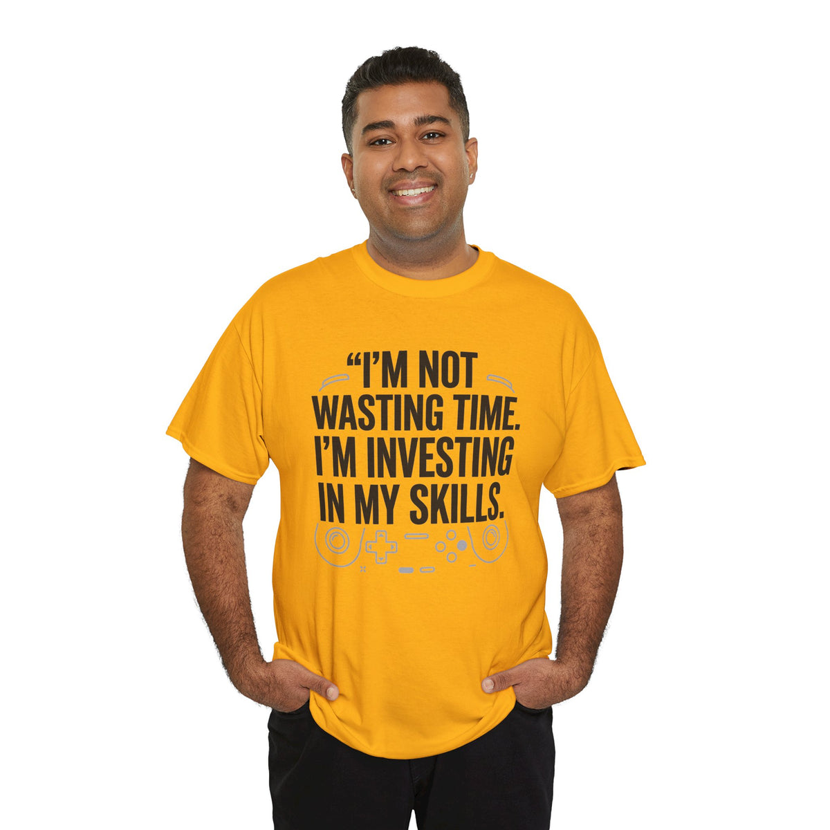 Gaming Tee - "I'm Not Wasting Time, I'm Investing In My Skills" Motivational Gamer T-Shirt