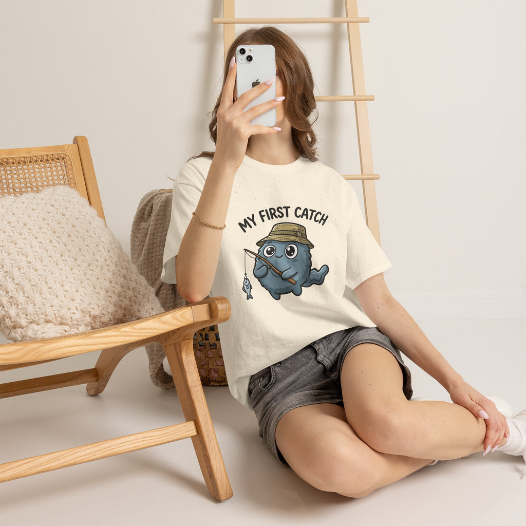 T-Shirt — "My First Catch" Cute Baby Narwhal Fishing Tee
