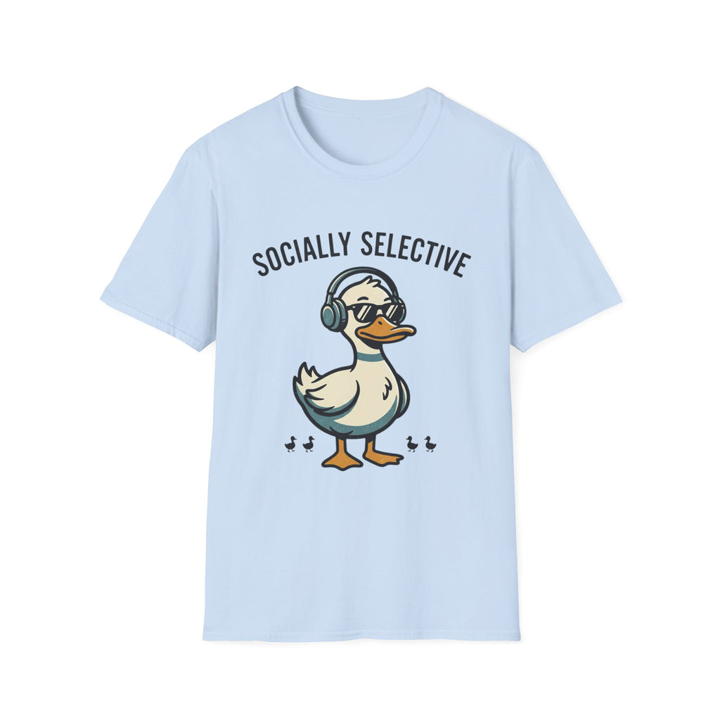 Socially Selective Duck T-Shirt — Funny Introvert Graphic Tee