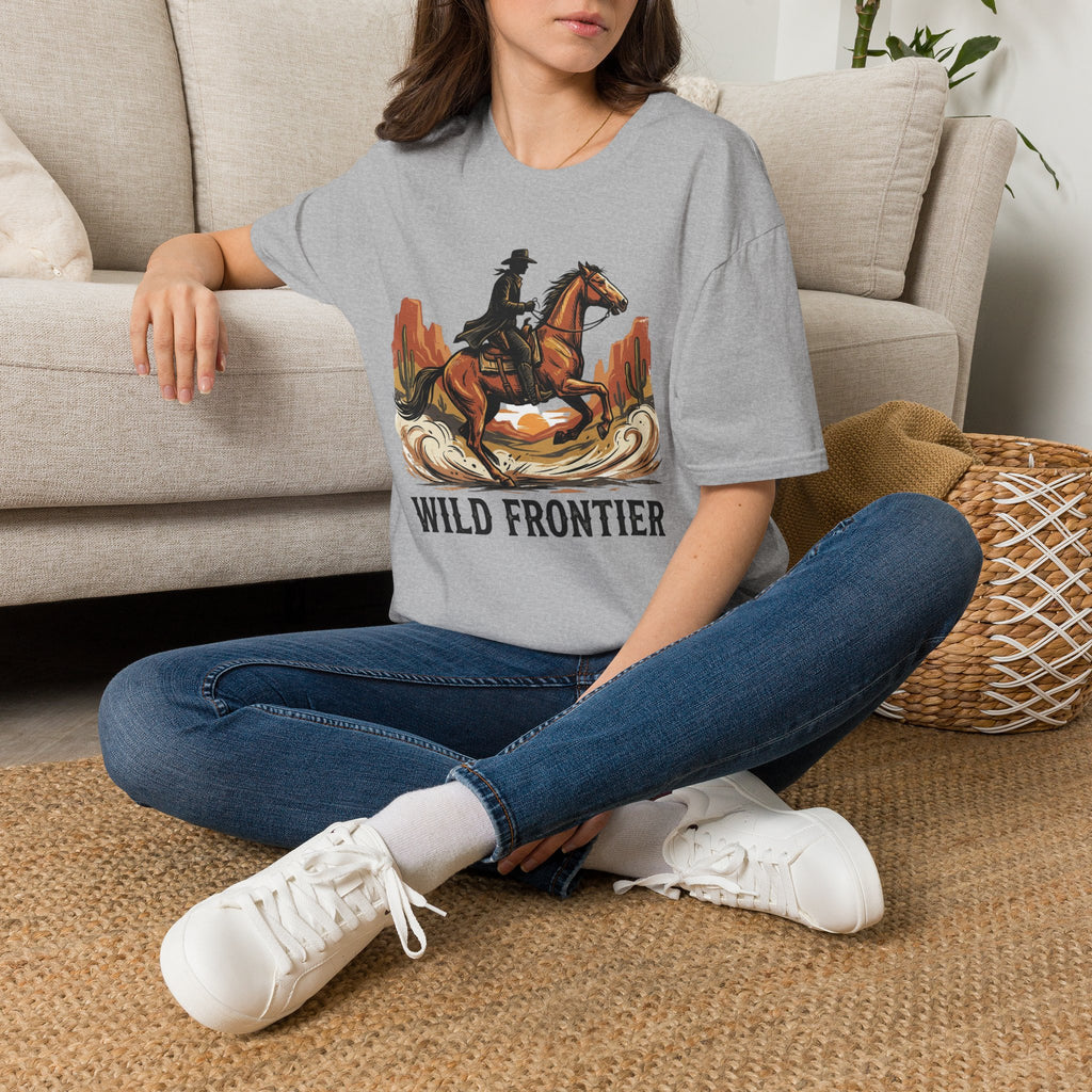 Wild Frontier Cowboy T-Shirt — Western Rider Graphic Tee