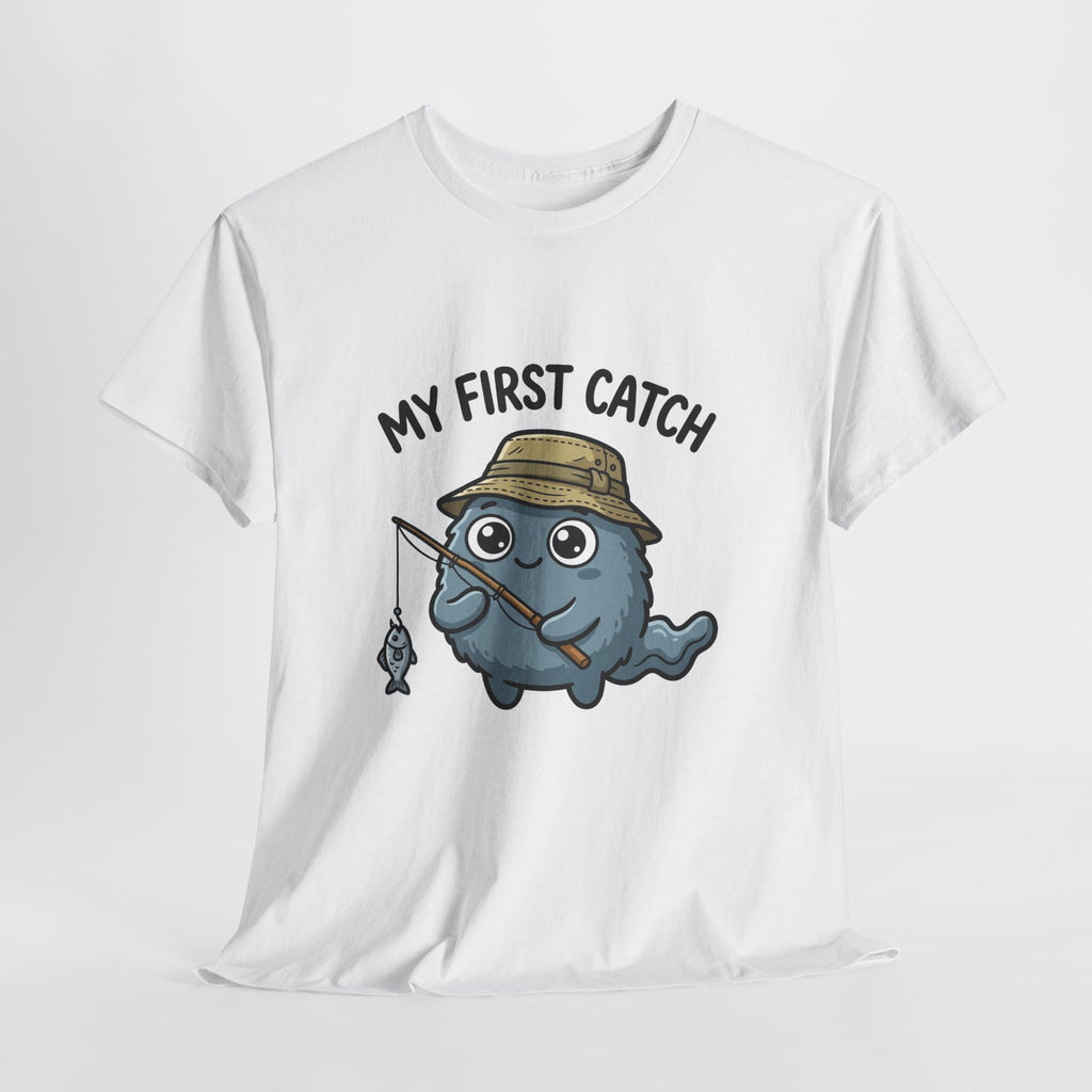 T-Shirt — "My First Catch" Cute Baby Narwhal Fishing Tee