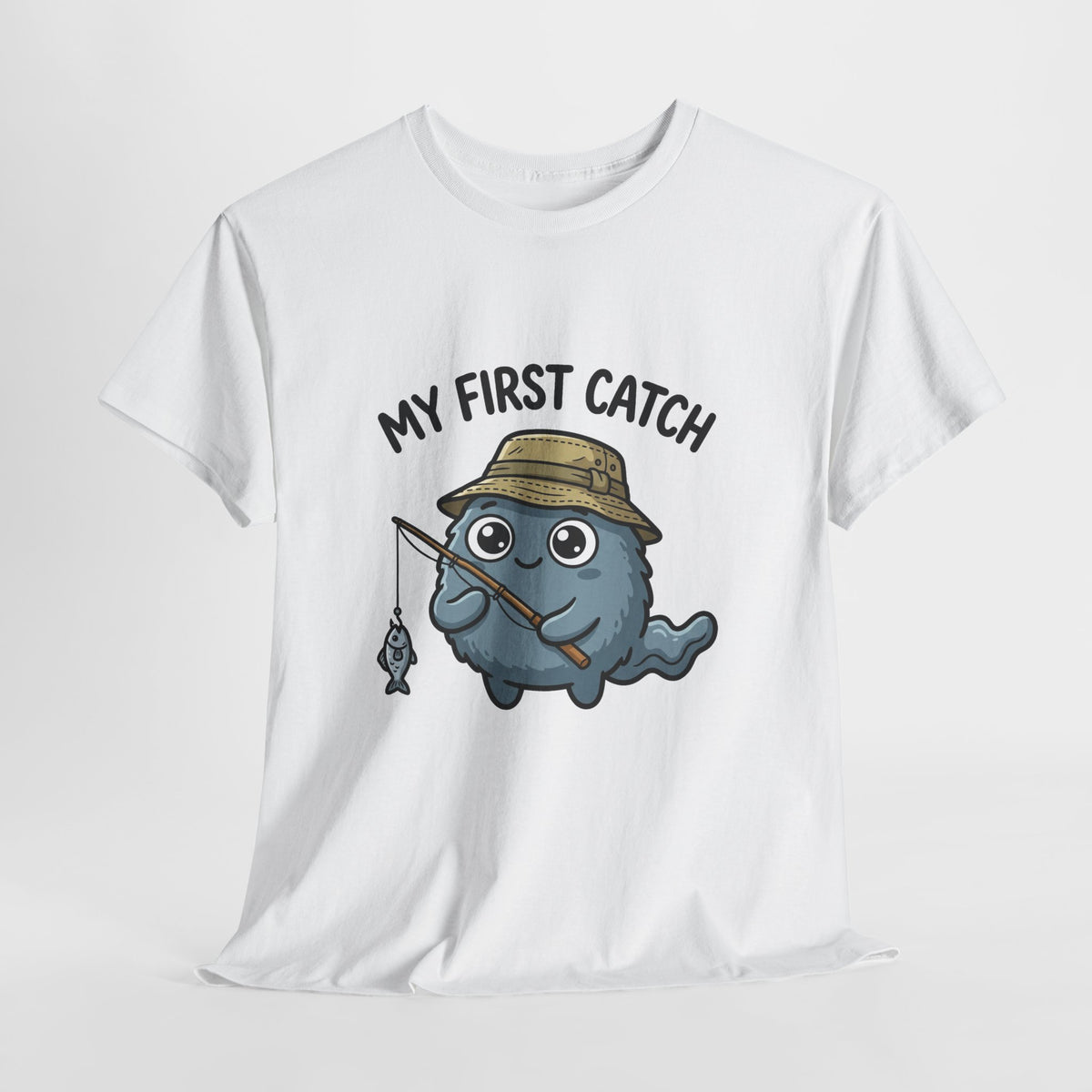 T-Shirt — "My First Catch" Cute Baby Narwhal Fishing Tee