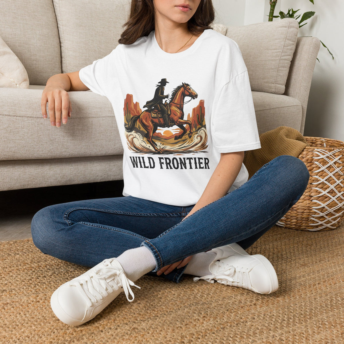 Wild Frontier Cowboy T-Shirt — Western Rider Graphic Tee