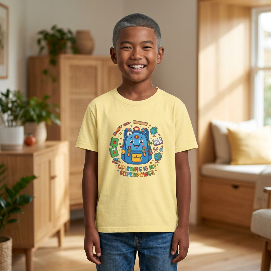 Learning Is My Superpower Kids Tee