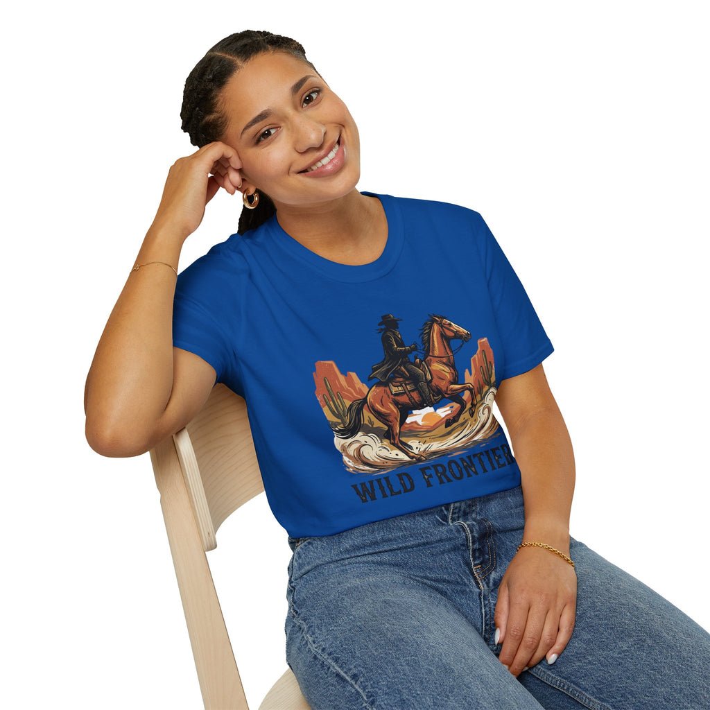 Wild Frontier Cowboy T-Shirt — Western Rider Graphic Tee