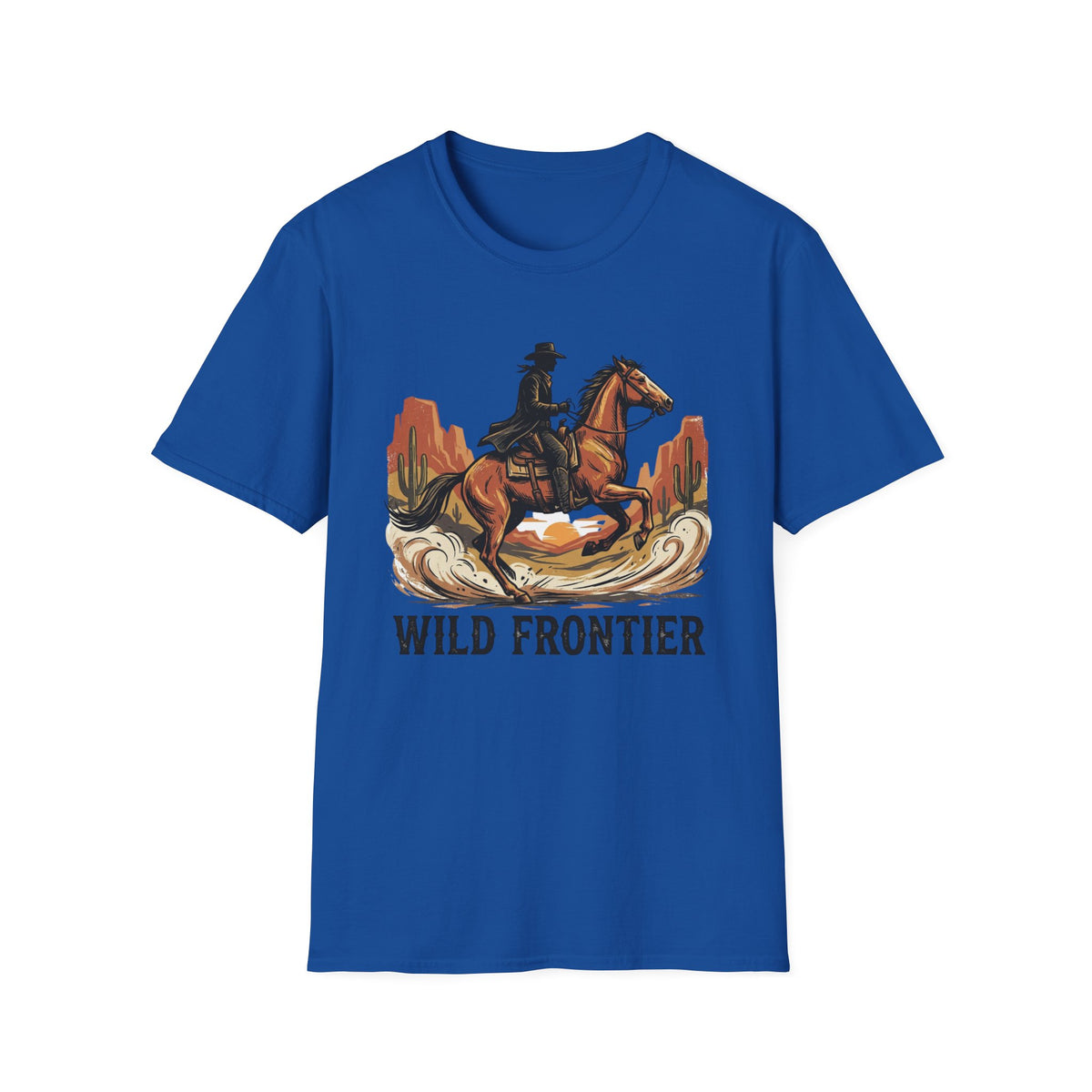 Wild Frontier Cowboy T-Shirt — Western Rider Graphic Tee