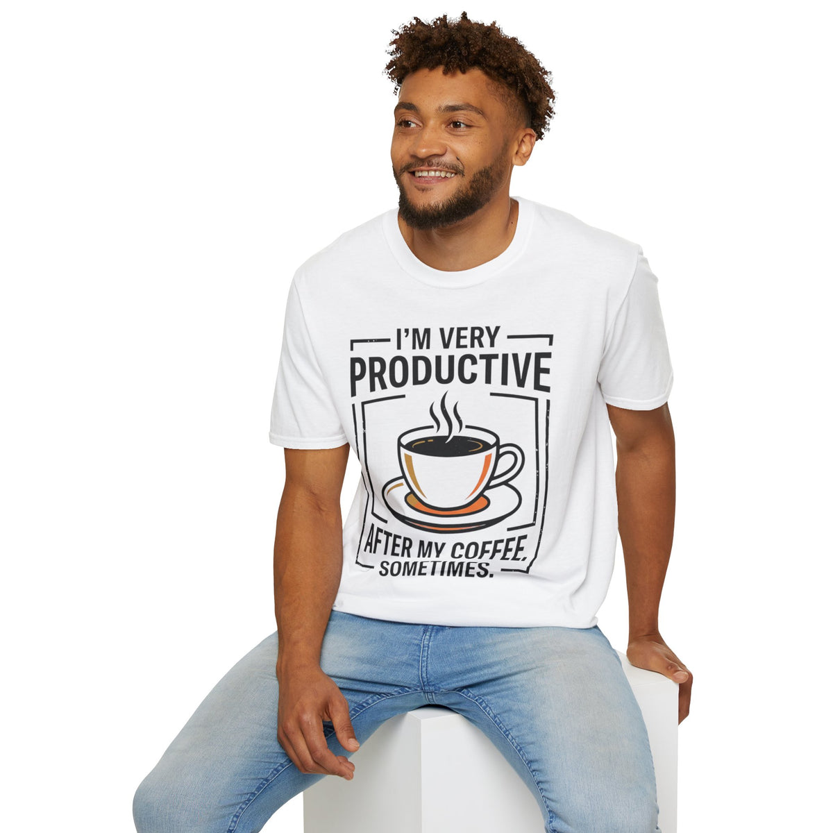 Coffee T-Shirt — "I'm Very Productive After My Coffee... Sometimes"