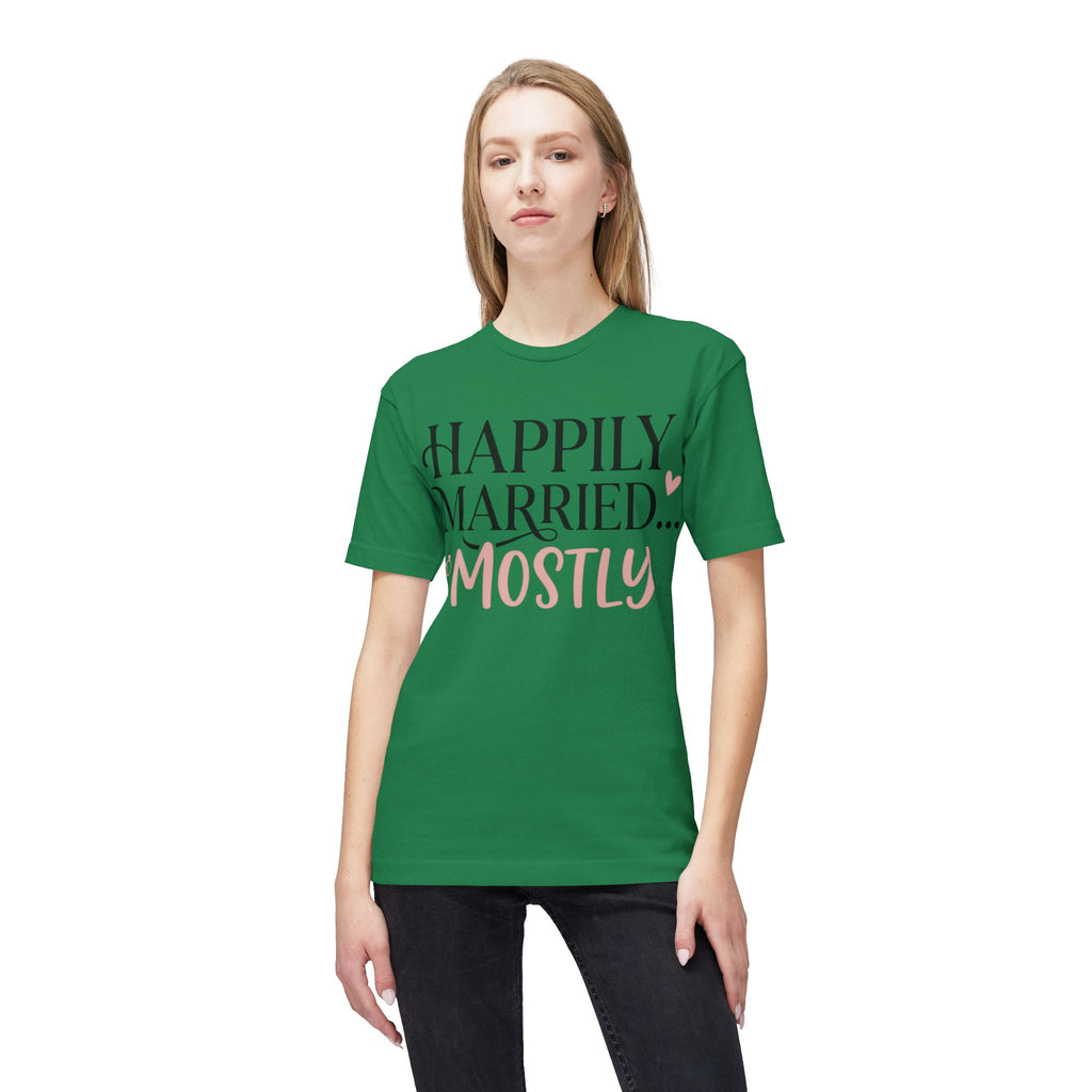 Happily Married Unisex Midweight T-shirt, Made in US