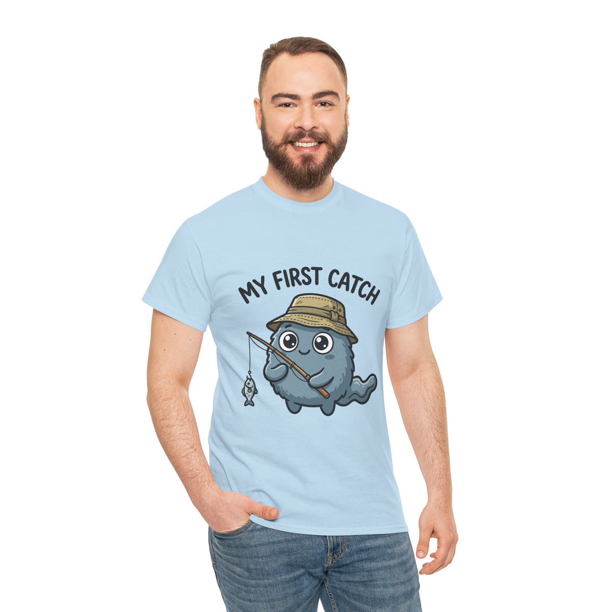 T-Shirt — "My First Catch" Cute Baby Narwhal Fishing Tee