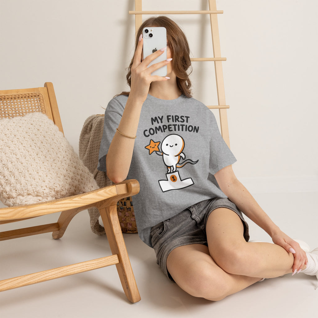My First Competition Kids T‑Shirt – Cute Champ Podium Design
