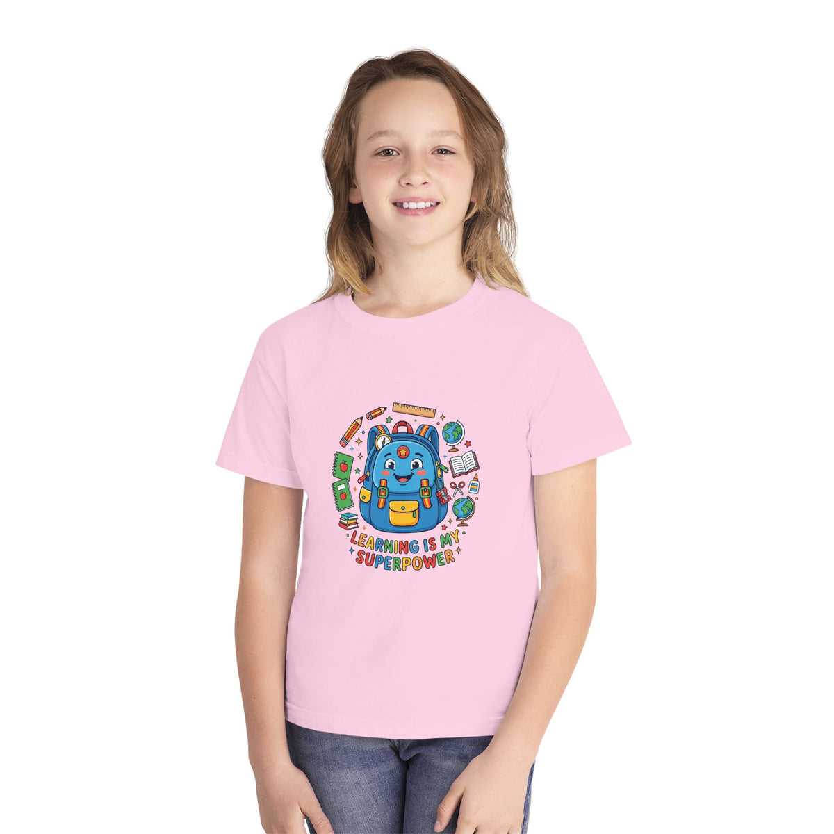 Learning Is My Superpower Kids Tee