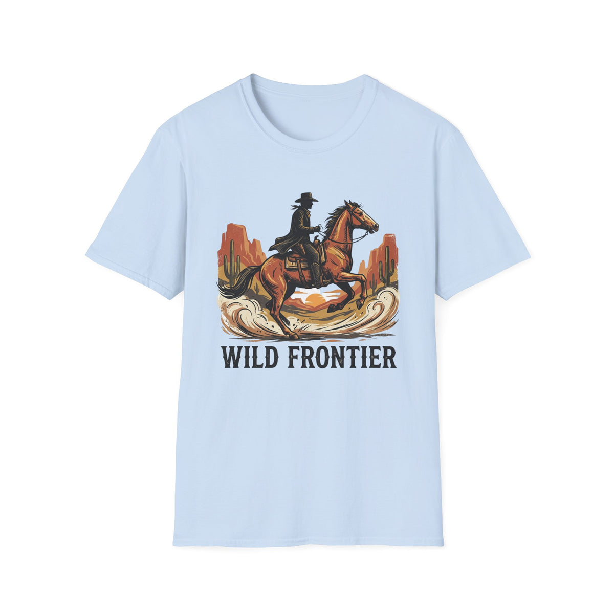 Wild Frontier Cowboy T-Shirt — Western Rider Graphic Tee