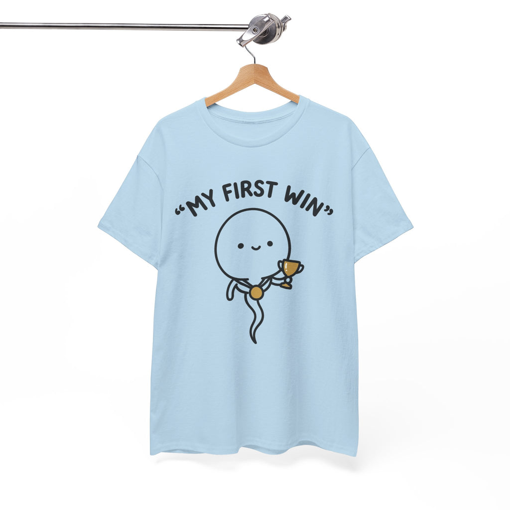 My First Win T-Shirt — Cute Sperm Trophy Graphic Tee
