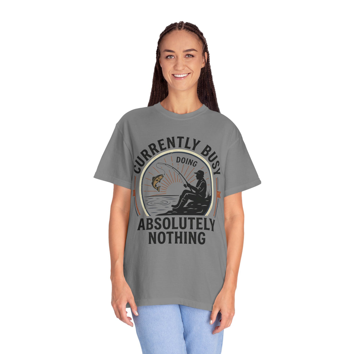 T-Shirt — Currently Busy Doing Absolutely Nothing Fishing Graphic