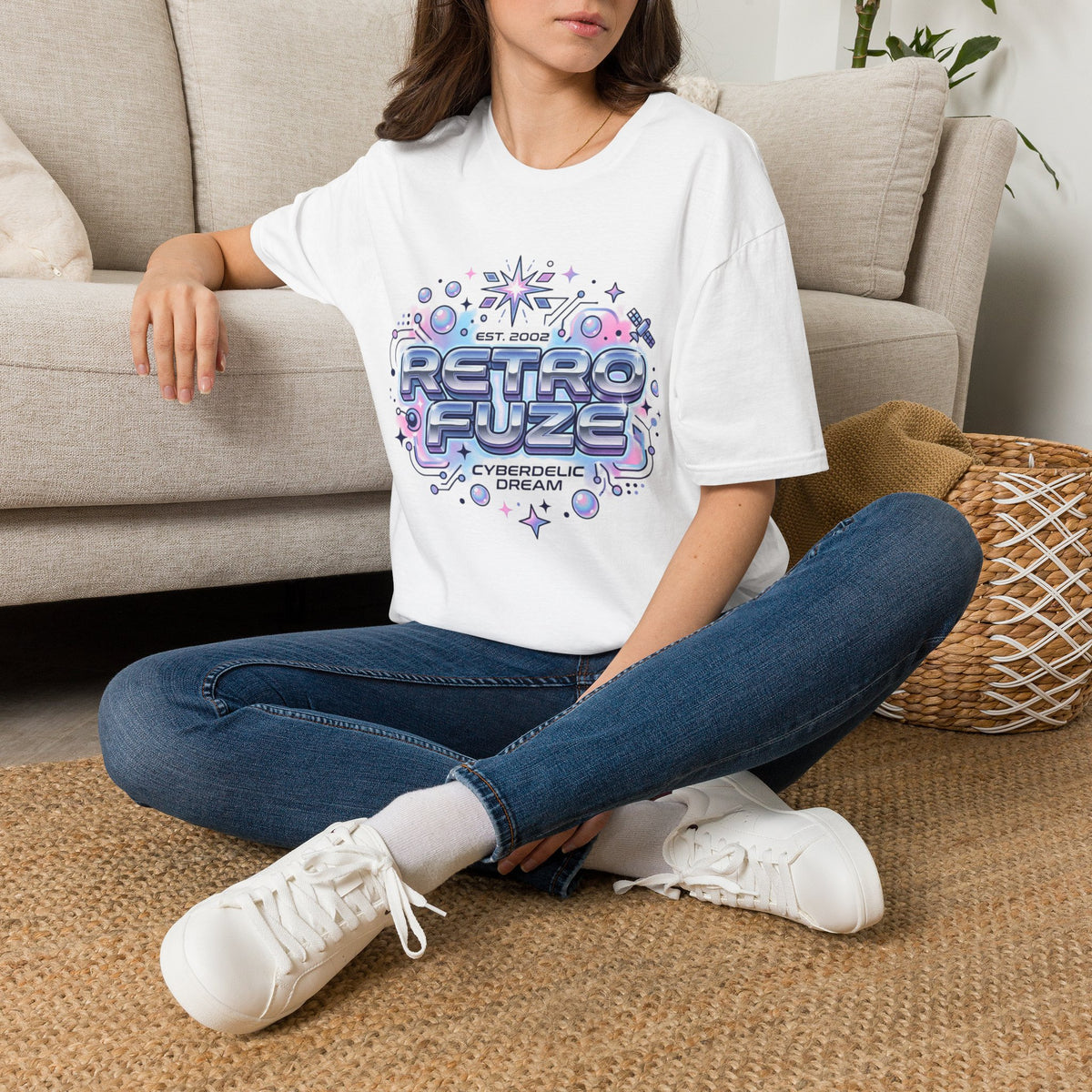 Retro Futuristic T-Shirt — "Retro Evlze" Graphic Tee (Est. 2002)