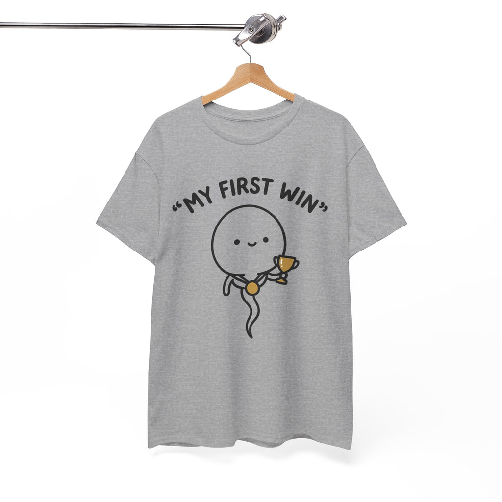 My First Win T-Shirt — Cute Sperm Trophy Graphic Tee