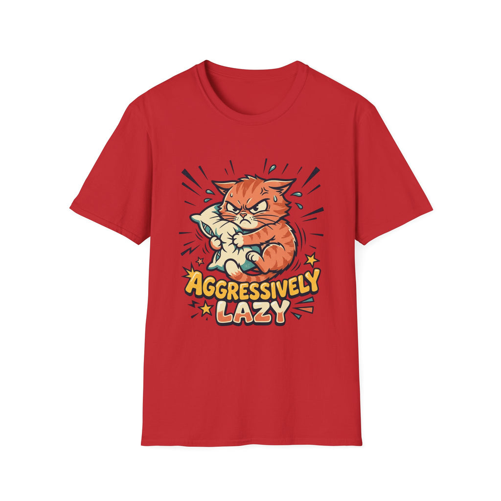 T-Shirt — Aggressively Lazy Cat Graphic Tee