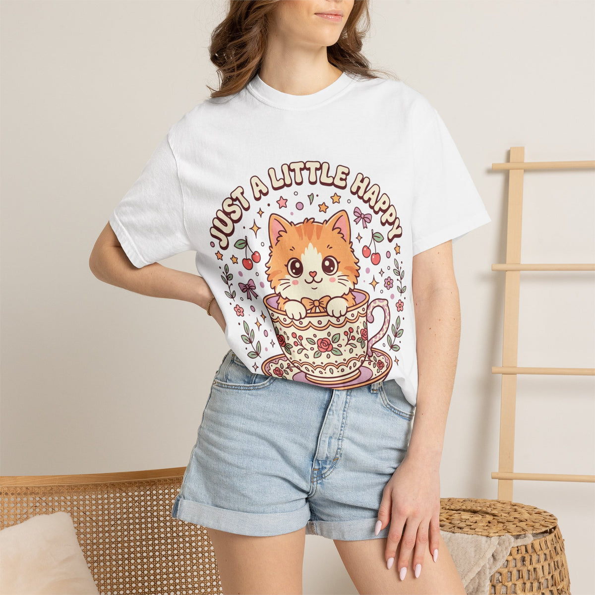 Just a Little Happy Kitty Tee
